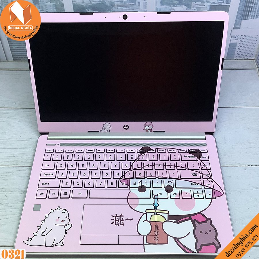 mẫu dán laptop cute